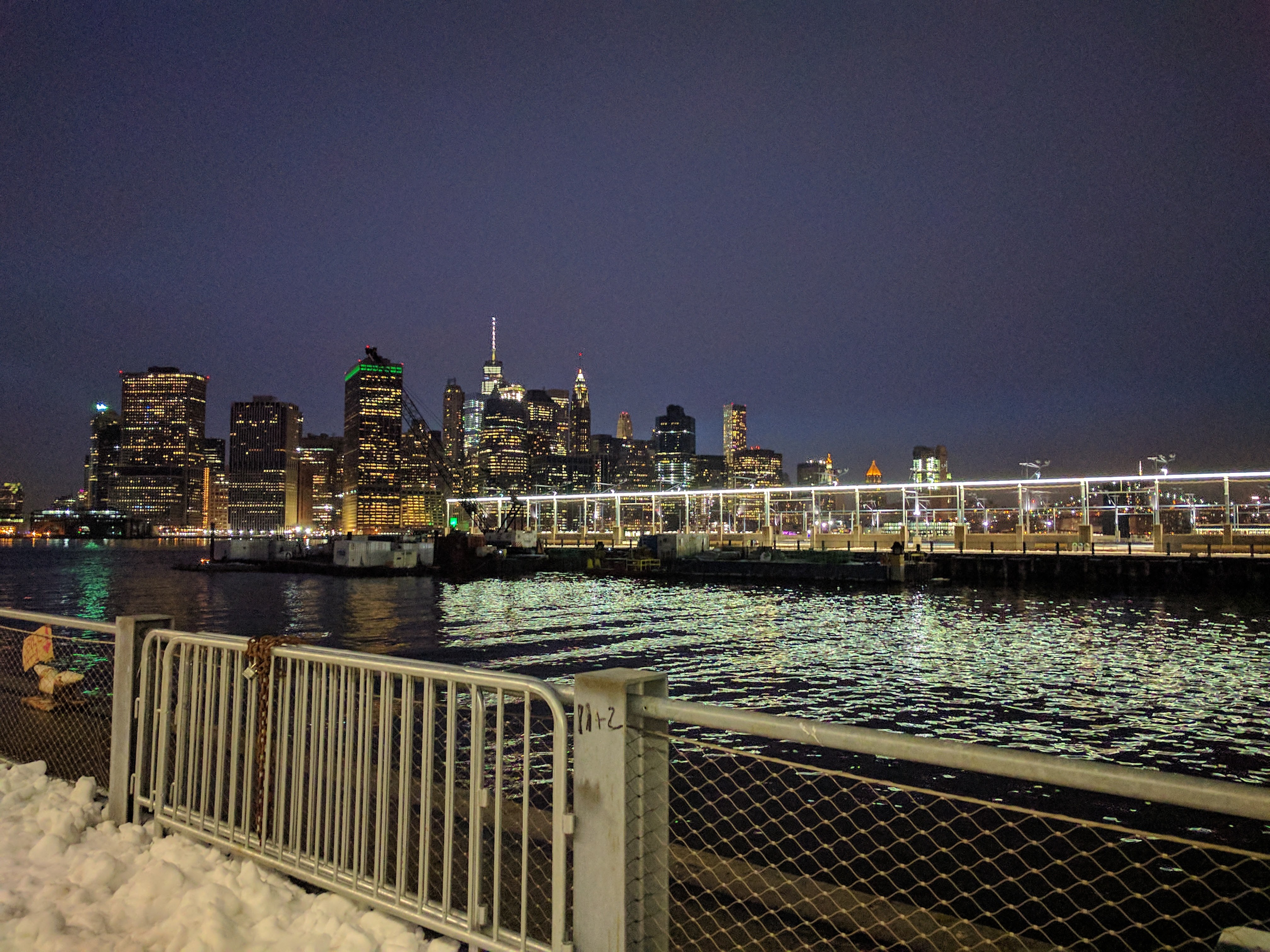 Winter at a pier in NYC.