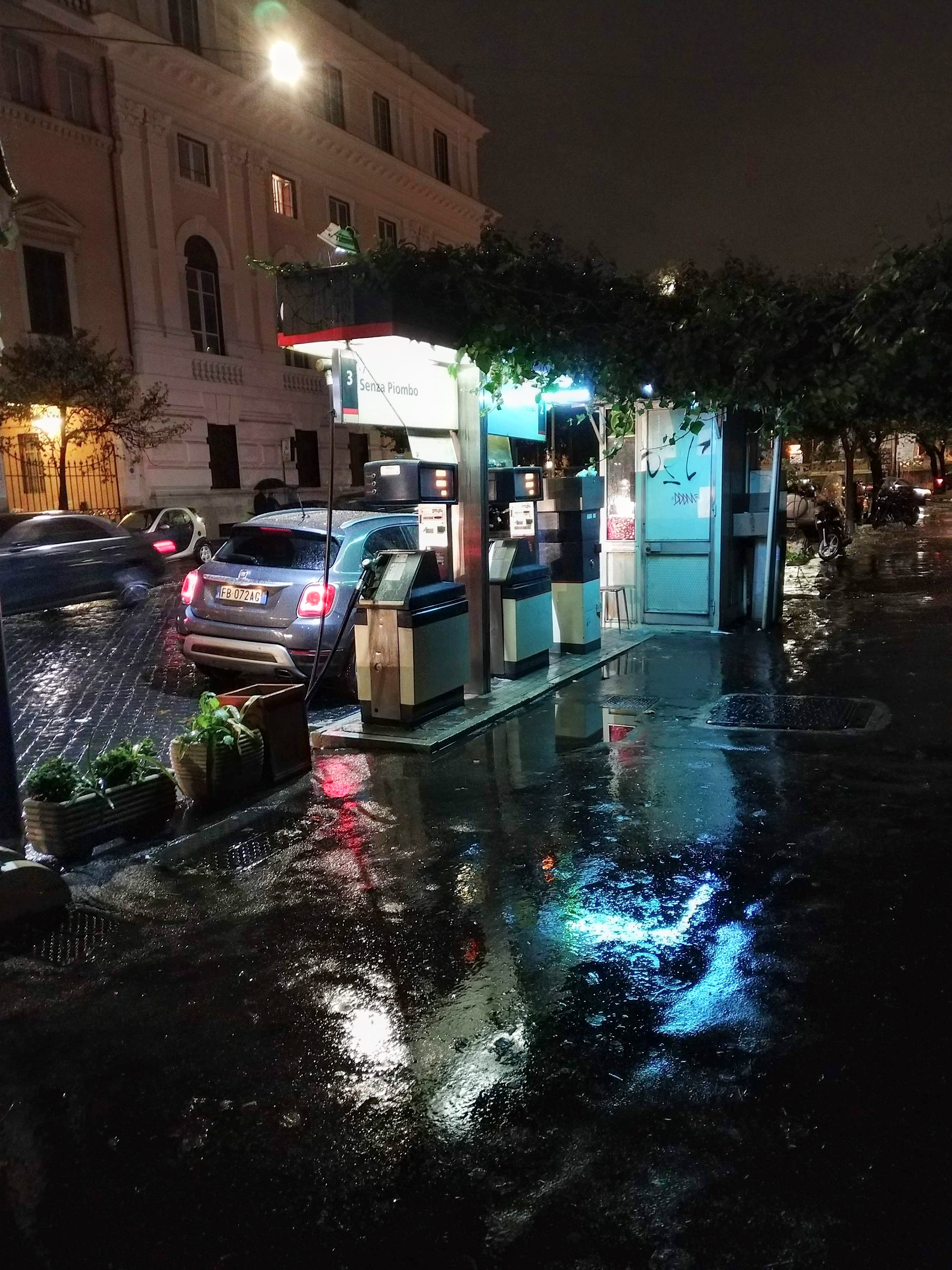 Gas station in Rome, Italy.